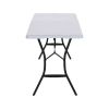 5-Foot Fold-In-Half Table Indoor Outdoor Picnic Party Camping Dining Table Gray