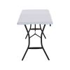 5-Foot Fold-In-Half Table Indoor Outdoor Picnic Party Camping Dining Table Gray