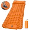 Outdoor Camping Sleeping Pad Inflatable Mattress With Pillows Ultralight Air Mat Built-in Inflator Pump For Travel Hiking