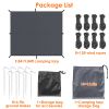 Waterproof Camping Tarp Kit Tent Canopy Rain Fly Awning Shelter for Outdoor Picnic Hammock Hiking Backpacking Travelling UV Protection